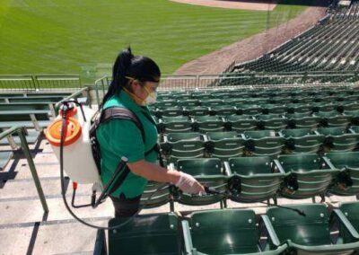 Stadium cleaning